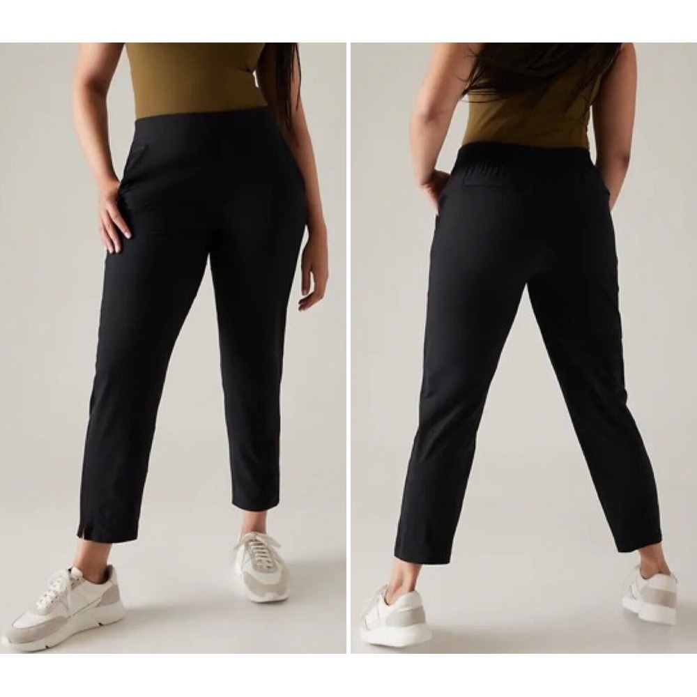 Athleta Brooklyn Black Cropped Ankle Pants Size 18